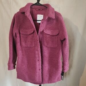 Art Class Fuchsia Teddy Jacket